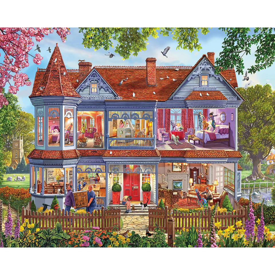 White Mountain Spring House family-scene puzzle, ideal for cozy evenings with loved ones.
