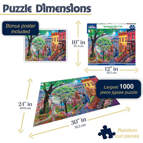 White Mountain Spring in the City puzzle highlights sunny skies for bright, uplifting sessions
