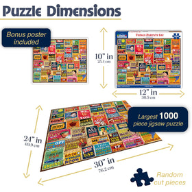 White Mountain Steve Cameron artwork puzzle with retro charm.