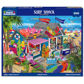 White Mountain Summer Beach puzzle with large pieces ideal for quick, satisfying assembly.