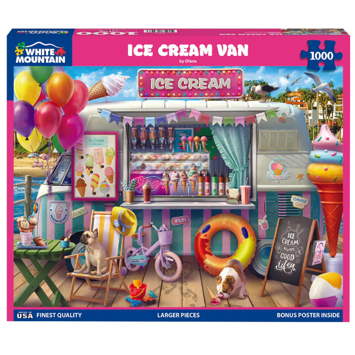 White Mountain summer beach scene puzzle, ideal for relaxed evenings and together time.