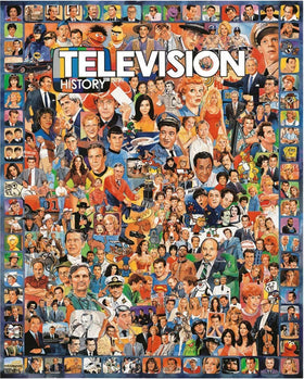 White Mountain Television History puzzle box with 1000 pieces for family bonding.