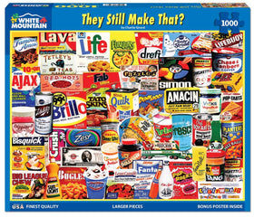 White Mountain they still make that puzzle cover, nostalgic collage sparks memories.