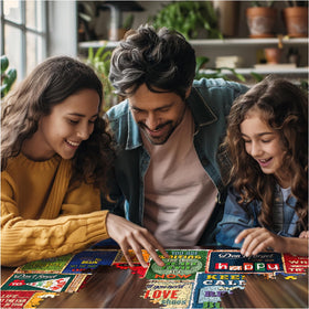 White Mountain USA-made puzzle with Happiness Guarantee and free replacement if you're not satisfied.