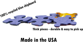 White Mountain USA-made puzzle underscoring domestic craftsmanship and durable materials.