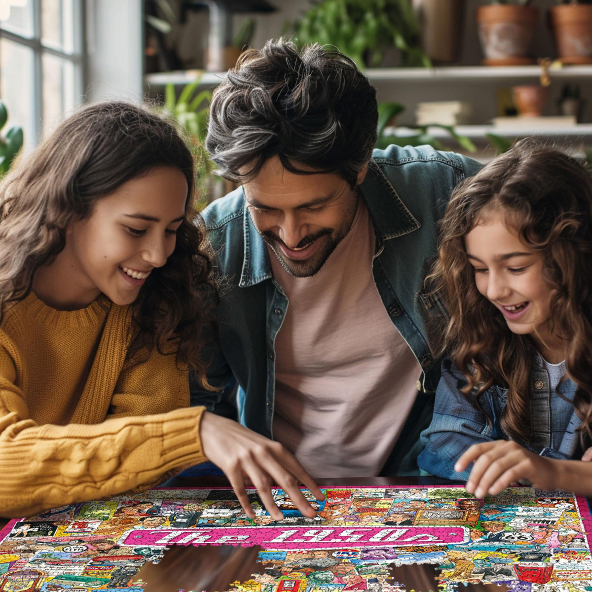 White Mountain USA-made puzzle emphasizes domestic production and pride.