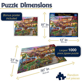 White Mountain Italian village architecture puzzle for thoughtful evenings