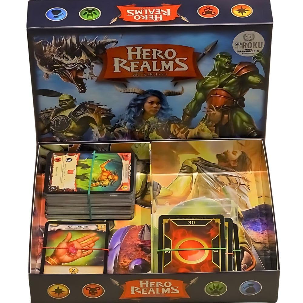 White Wizard Games' Hero Realms gameboard set enables quick, clear setup.