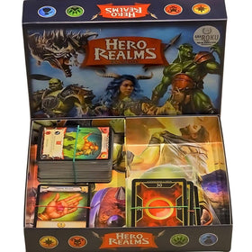 White Wizard Games' Hero Realms gameboard set enables quick, clear setup.