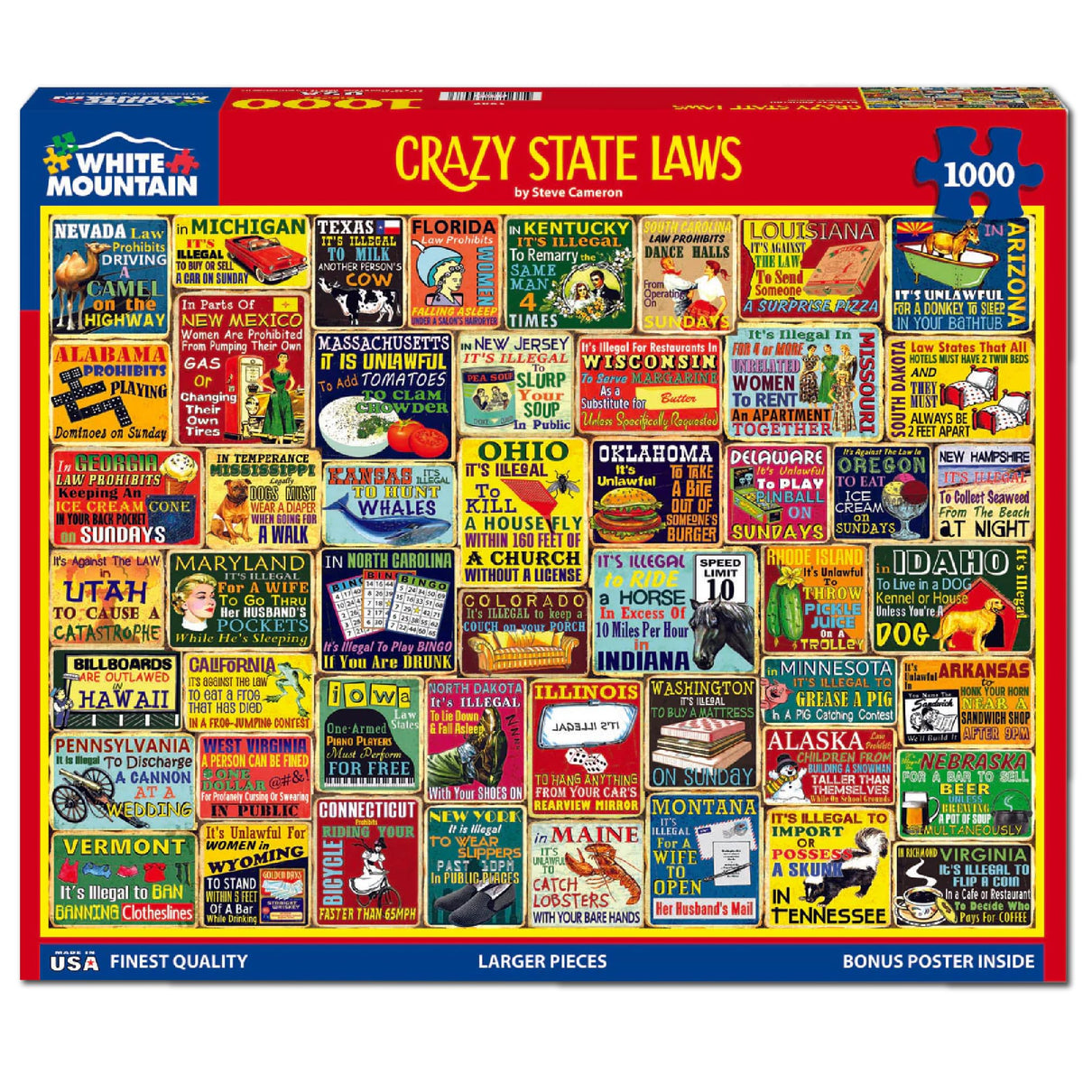 White Mountain 1000-piece large-piece puzzle offers easier handling for family game night