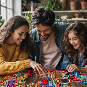 White Mountain 24 by 30 inch puzzle dimensions suitable for wall display after completion