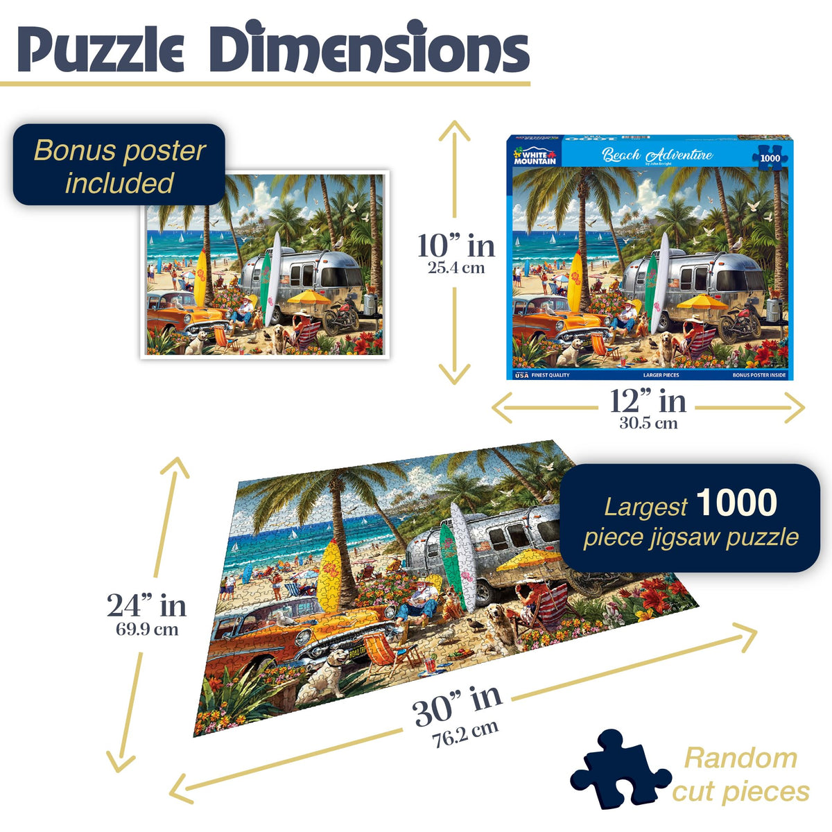 White Mountain Lilia design puzzle showcasing vibrant storytelling through color.