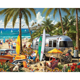 White Mountain Beach Adventure 1000-piece puzzle for family night and relaxed assembling.