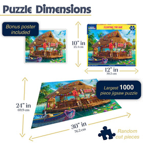 White Mountain coastal summer scene puzzle with vibrant colors for group evenings.