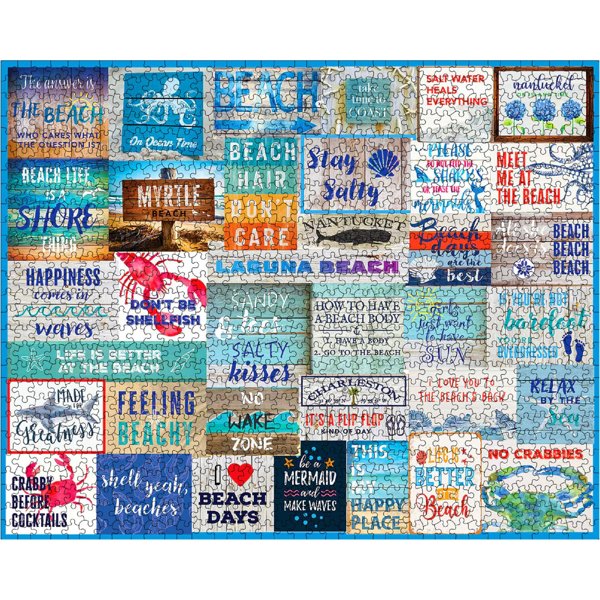White Mountain Doug Banks artwork featuring colorful beach scenes