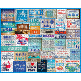White Mountain Doug Banks artwork featuring colorful beach scenes