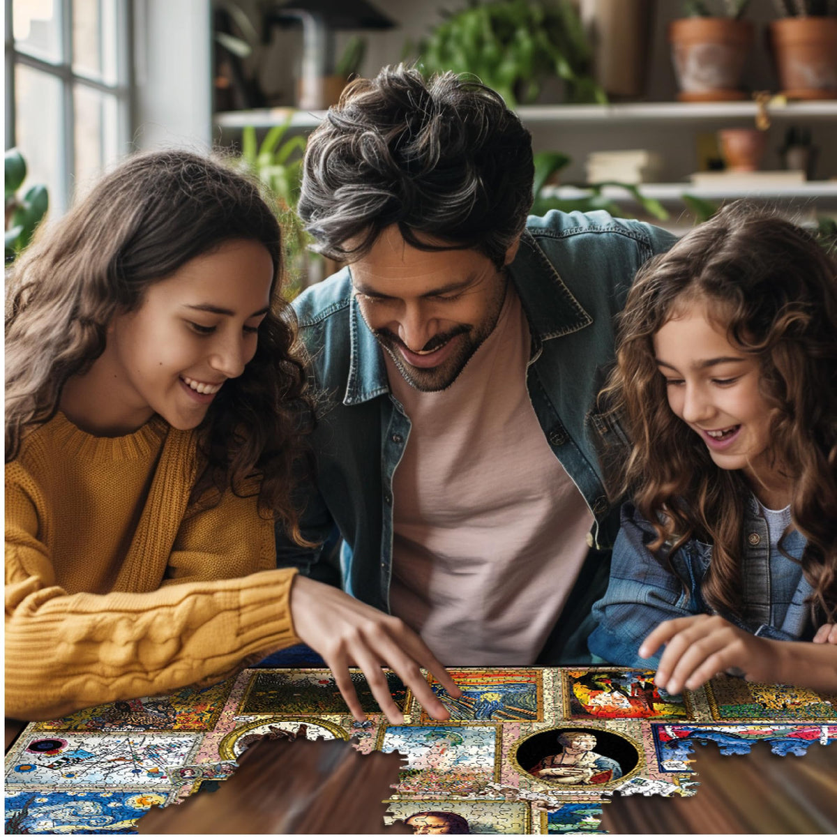 White Mountain family puzzle activity supports shared learning and quality time.