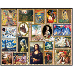 White Mountain finished puzzle 24x30 layout ready to display art at home.
