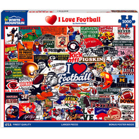 White Mountain football puzzle highlights family-friendly fun.