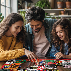 White Mountain USA-themed football puzzle ideal for game-day gatherings.