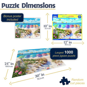 White Mountain Joelle McIntyre artwork on puzzle emphasizes coastal colors