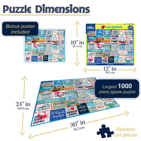 White Mountain large-piece puzzle 24x30 for easy handling and progress