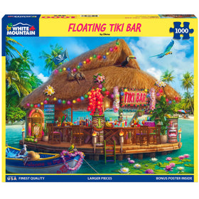 White Mountain large-piece puzzle pieces designed for easy grip and calm focus.