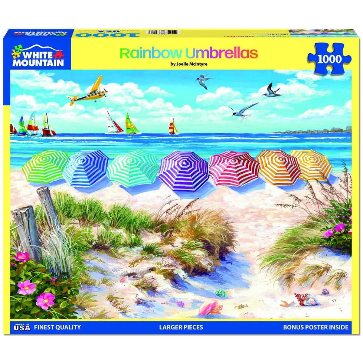 White Mountain large-piece puzzle showing clear edges for simple handling