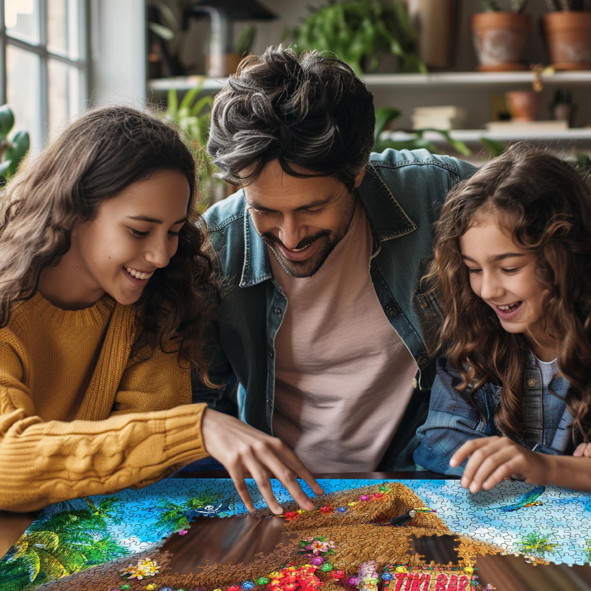 White Mountain Olena artwork puzzle featuring vibrant nature-inspired design.