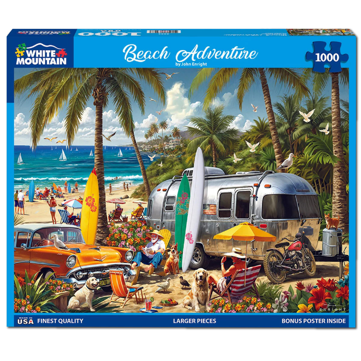 White Mountain Summer Ocean Scene large-piece puzzle for easier handling and quick starts.