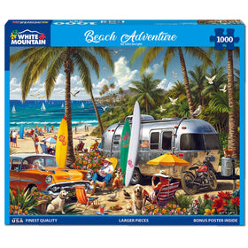 White Mountain Summer Ocean Scene large-piece puzzle for easier handling and quick starts.