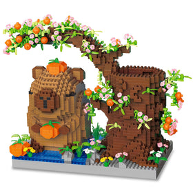 WHIZGO Capybara pen holder with pumpkin blocks for a tidy desk