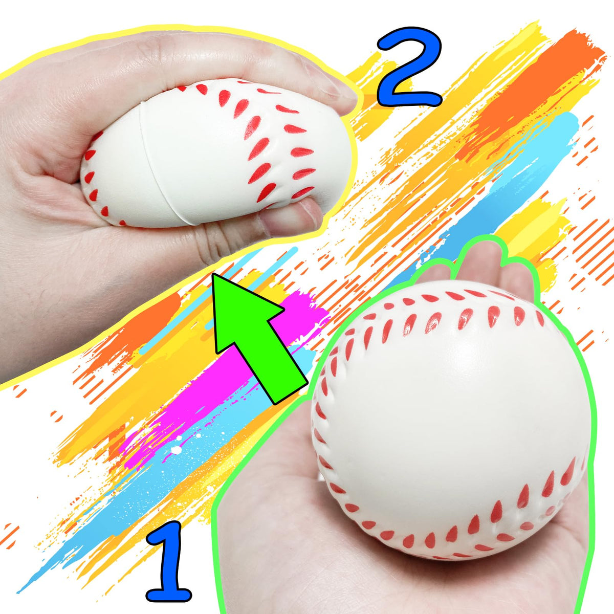 Whkvnng baseball stress ball size 2-5inch ideal for small hands