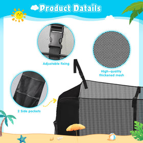 Whmayai pool storage bag attached to fence for secure hanging