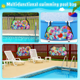 Whmayai pool storage bag durable nylon material resists sun and wear