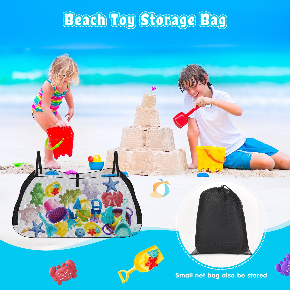 Whmayai pool storage bag easy-clean drainage for quick drying