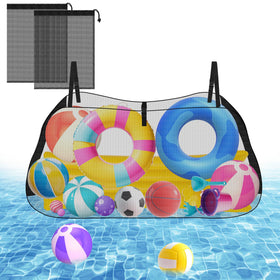 Whmayai pool storage bag main view showing roomy mesh for organized pool toys