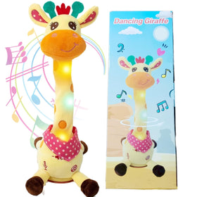 WHNKFB Dancing Giraffe Plush toy dancing with rhythmic motion for toddlers