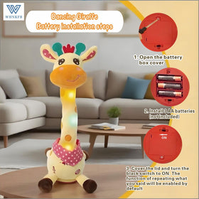 WHNKFB Talking giraffe repeats your voice for playful interaction