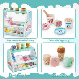WHOHOLL ice cream cans in green for realistic menu and payment role-play