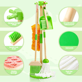 WHOHOLL dishcloth reinforces caring habits during pretend kitchen cleanup