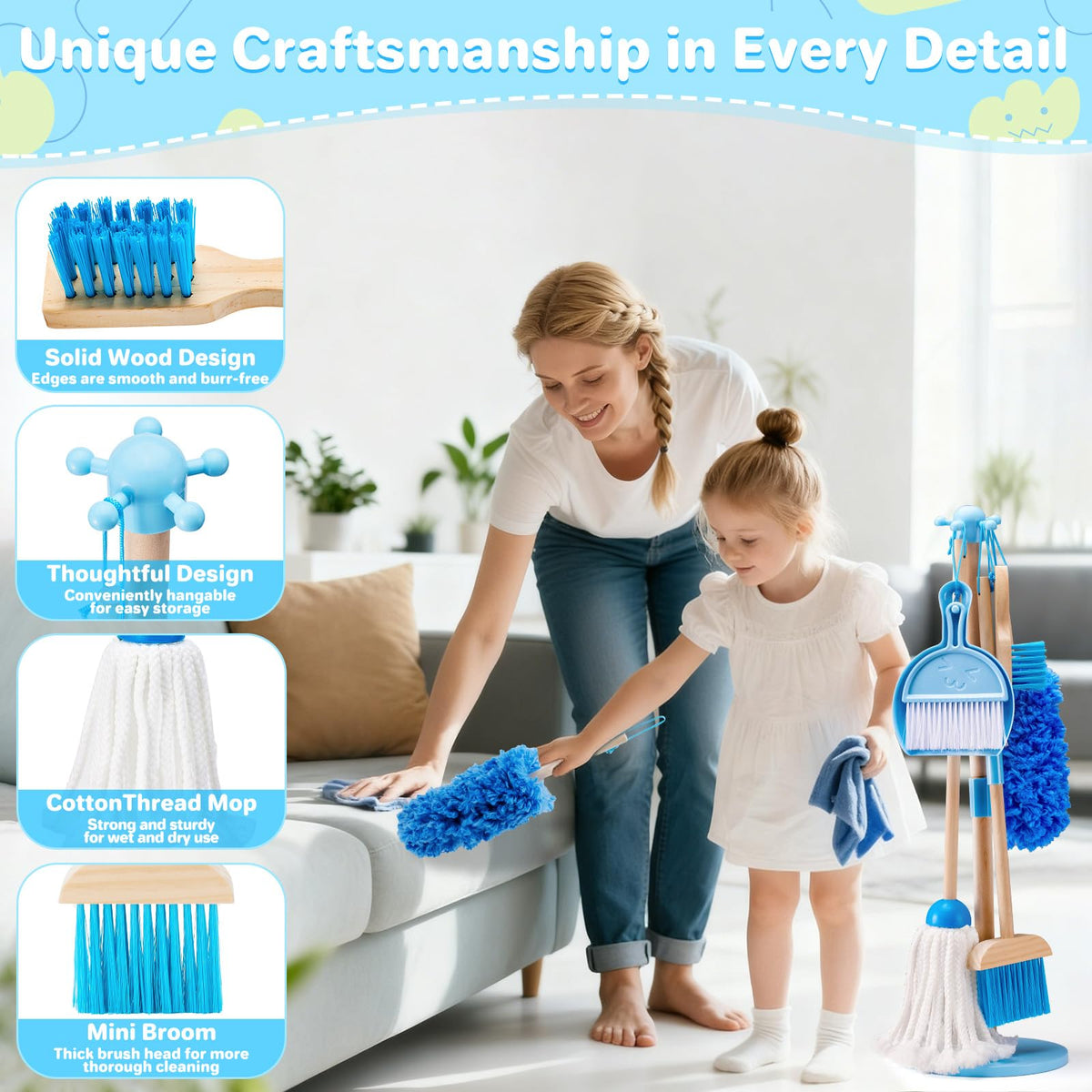 WHOHOLL sponge piece for pretend kitchen chores and practice