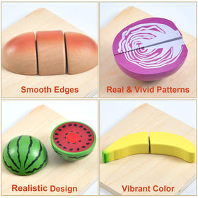 WHOHOLL wooden play colors and counting items for early math fun