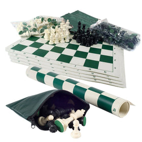 Wholesale Chess Basic Club Sets: pieces with 3.75-inch king for classroom play