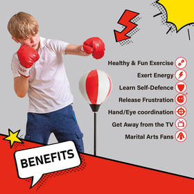 Whoobli boxing gloves for kids, easy fit for energetic boxing sessions