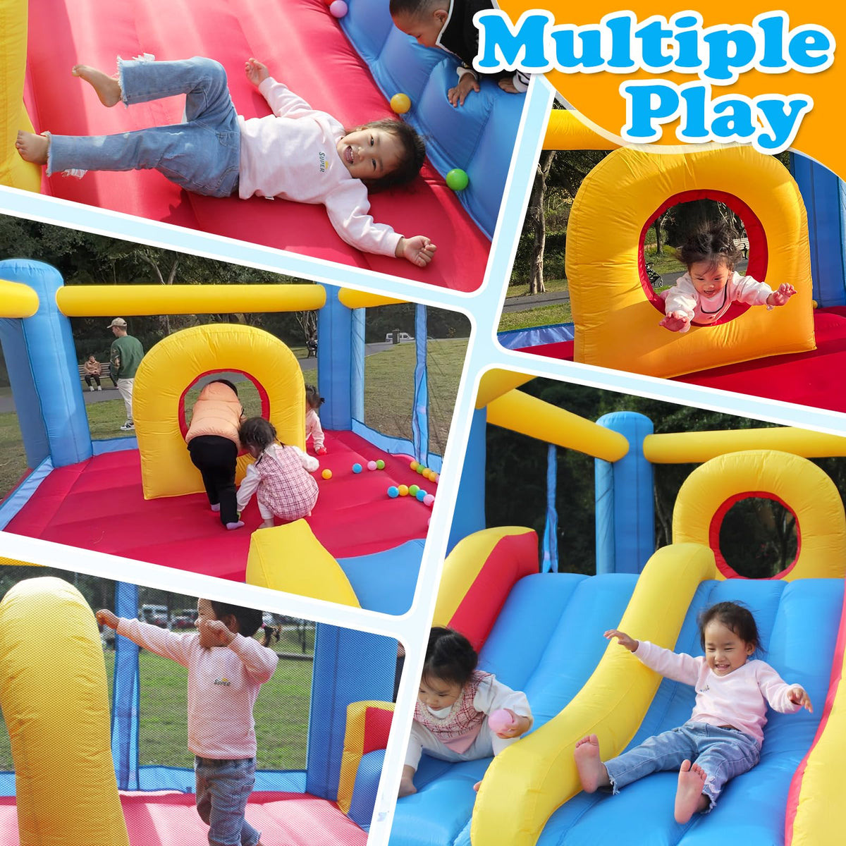 Whubefy Bounce House ground stakes keep setup secure outdoors