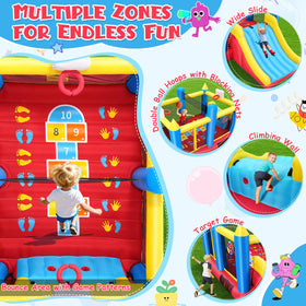 Whubefy Bounce House wide slide image invites outdoor family fun