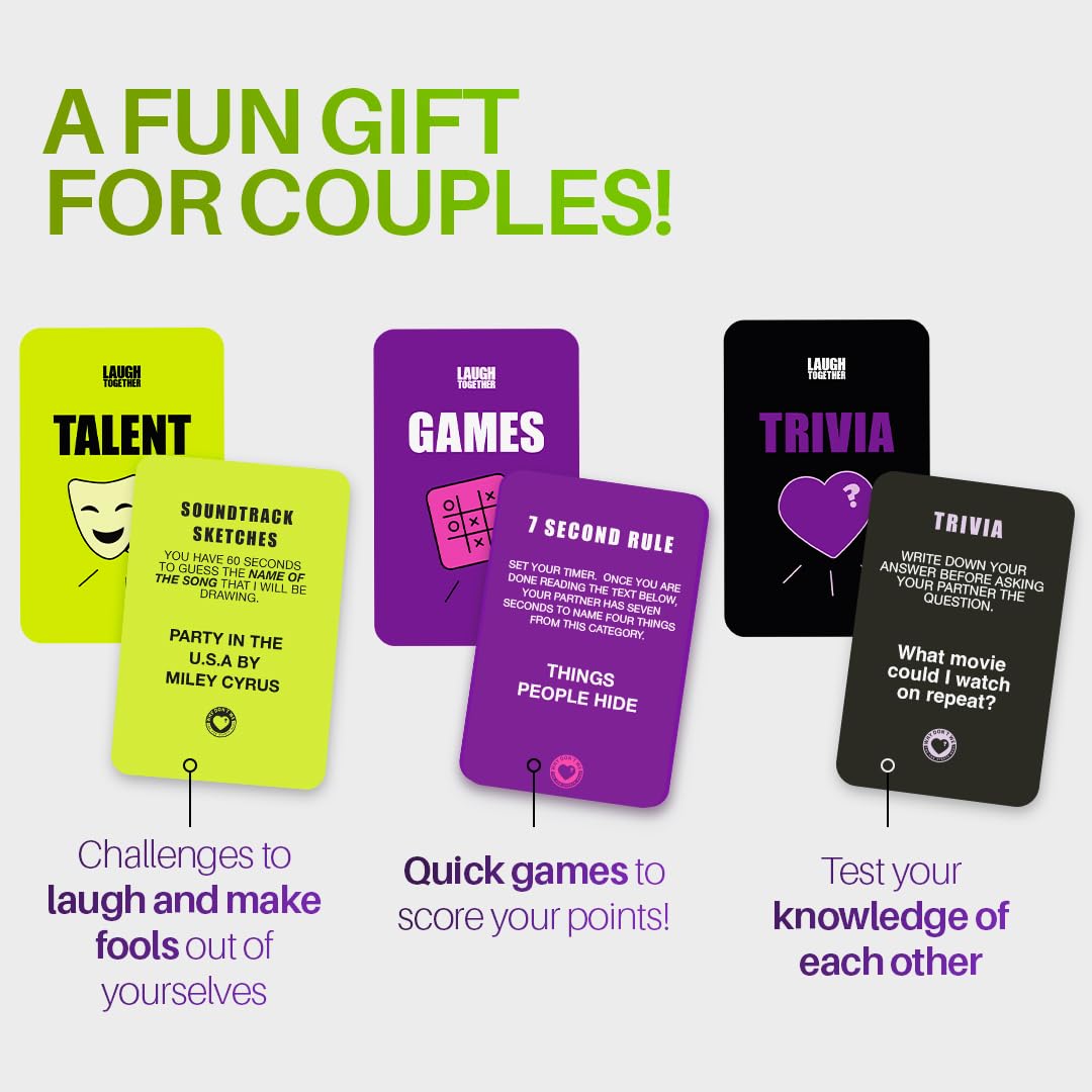 Why Don’t We Laugh Together couples game fosters intimate connections.