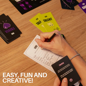 Why Don’t We Laugh Together unboxed on table enables quick game nights.