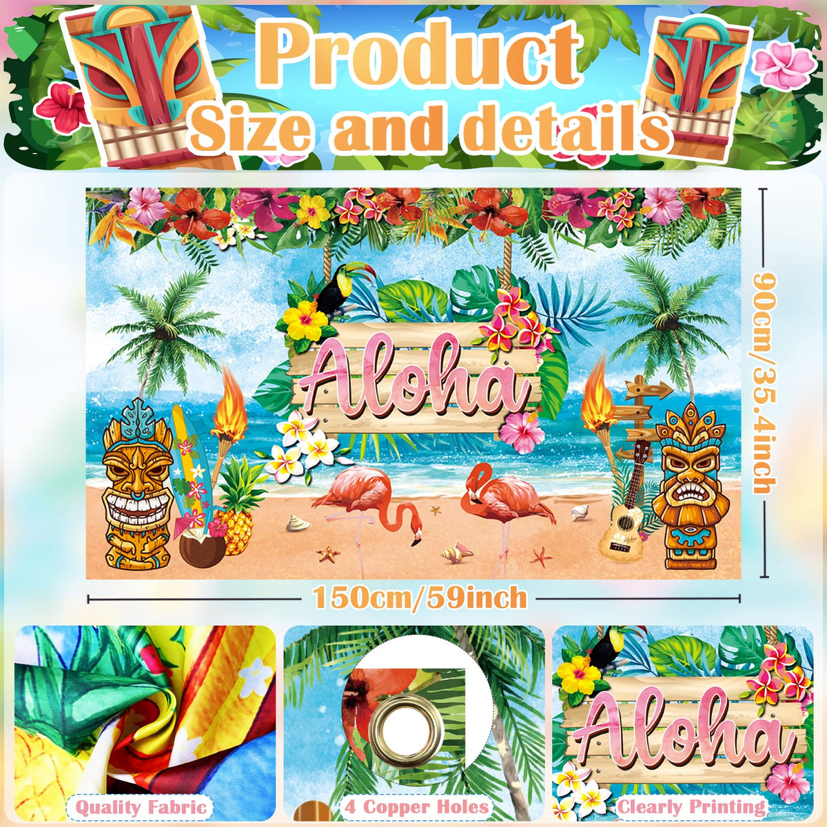 WHYMEO Hawaiian tablecloth to boost tropical vibe and protection.